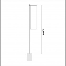 PALO H 12mt PER BANDIERA